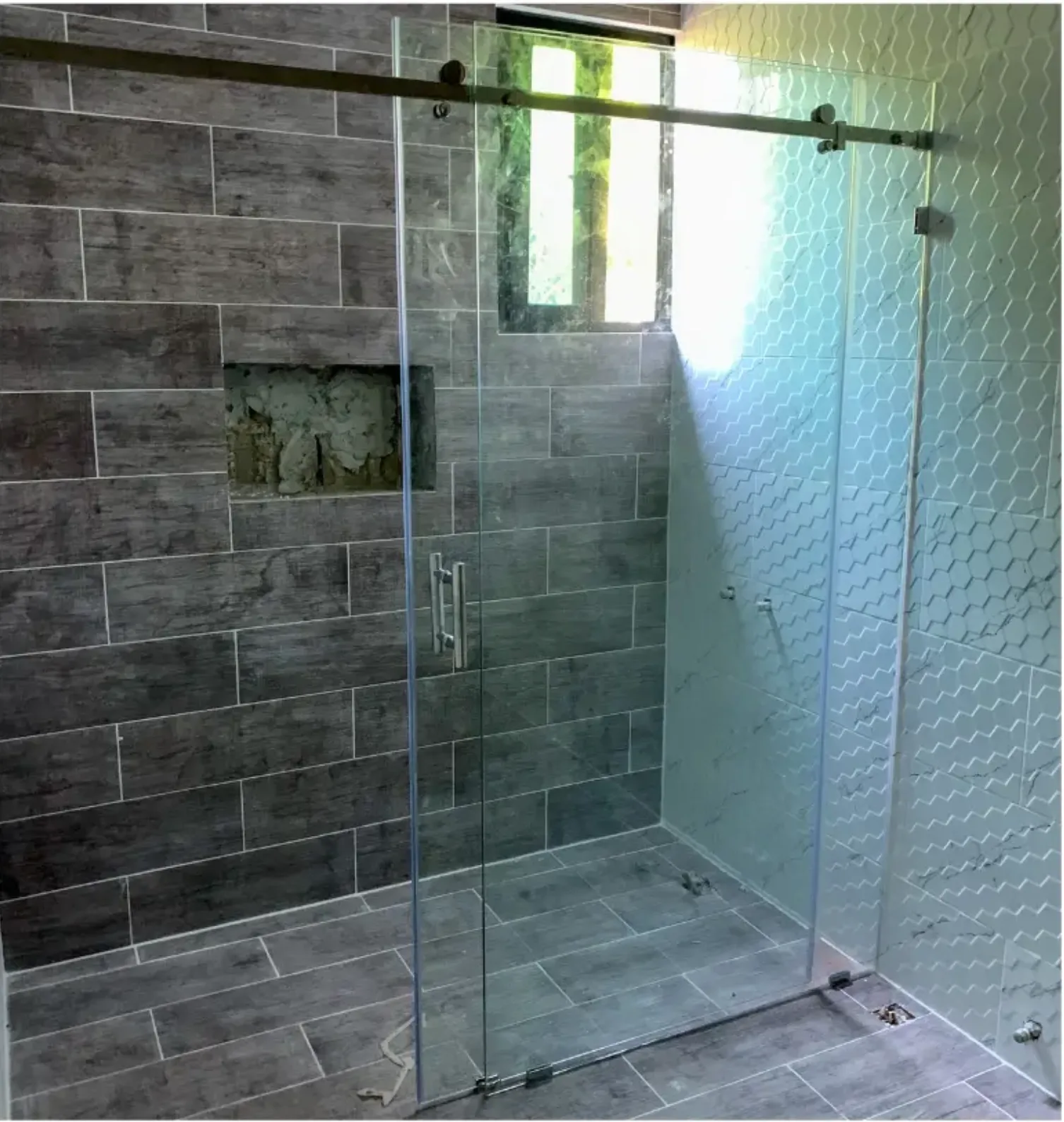 Puerta de baño en cristal templado